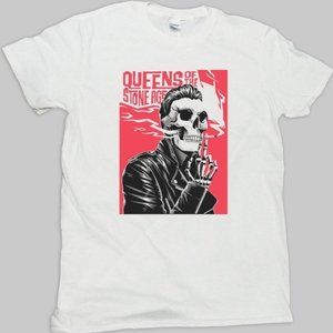 Queens Of The Stone Age Metal Punk Rock T-shirt, Smoke Skeleton Shirt, Queens Of